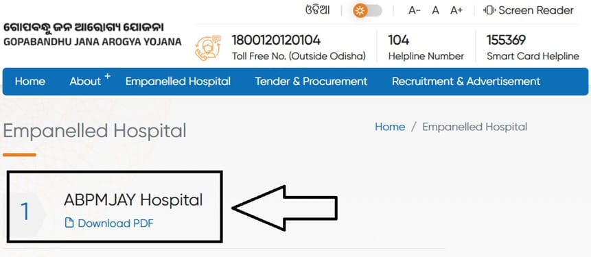 gjay.odisha.gov.in Empanelled Hospitals