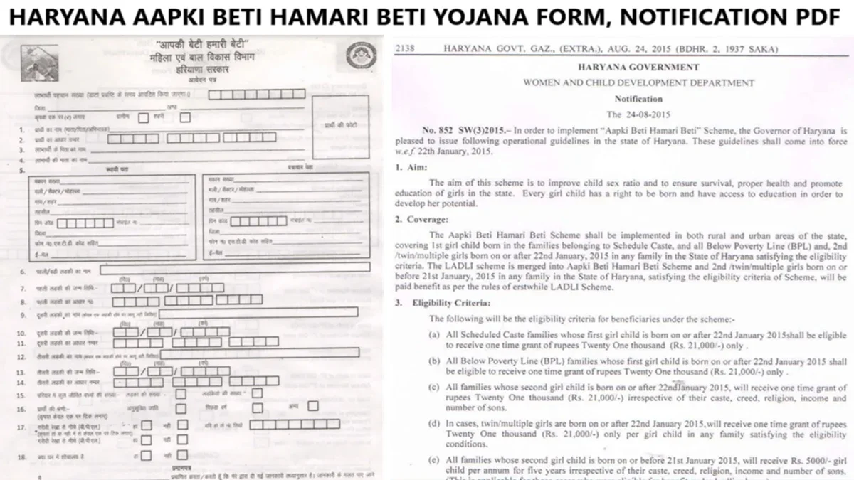 How to Download Haryana Aapki Beti Hamari Beti Scheme Form