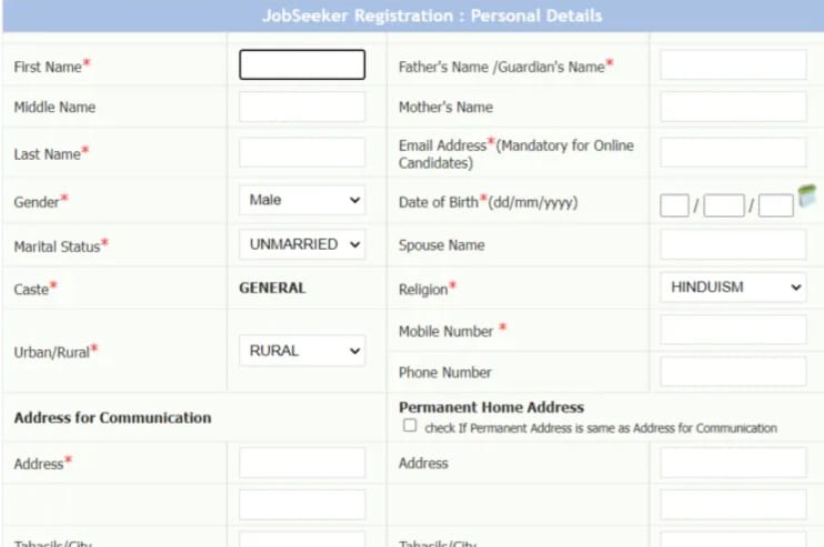 Odisha Employment Exchange Apply Form Jobseekers