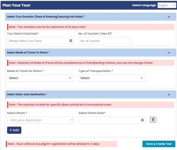 Char Dham Yatra Tour Planning