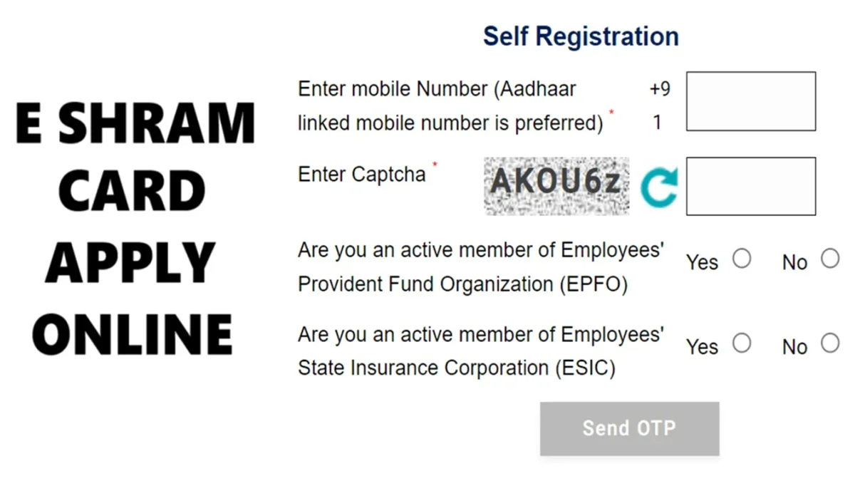 How to Apply for e-shram Card
