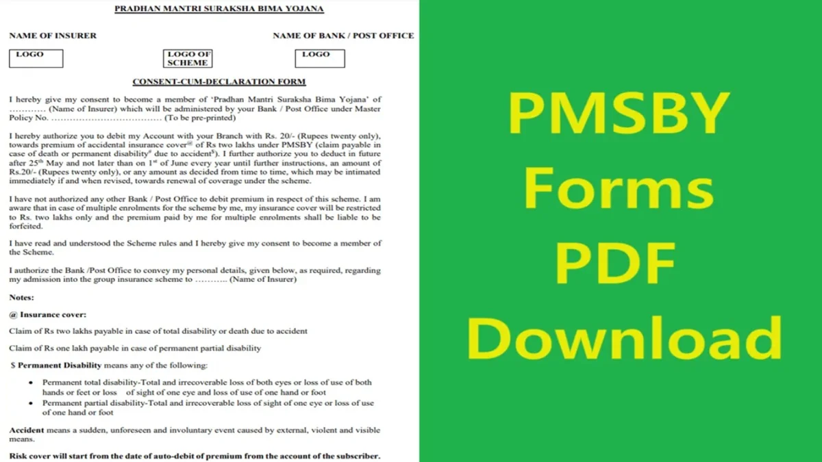 How to Download PMSBY Form
