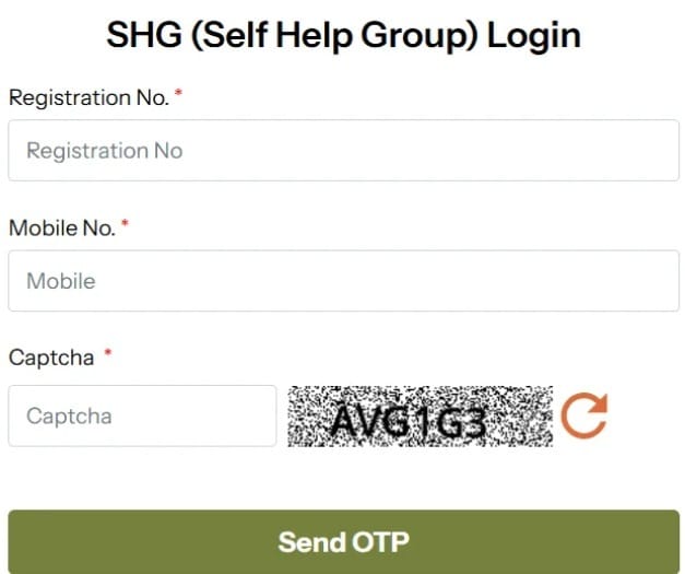 SHG Login at Namo Drone Didi Portal