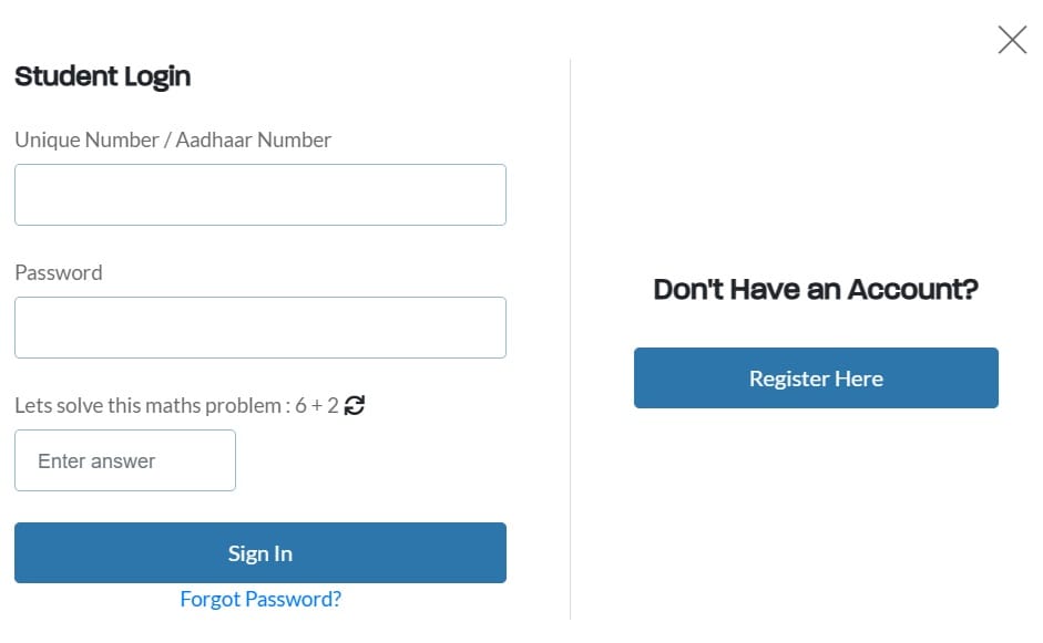 Banishree Scholarship Login with Aadhar No